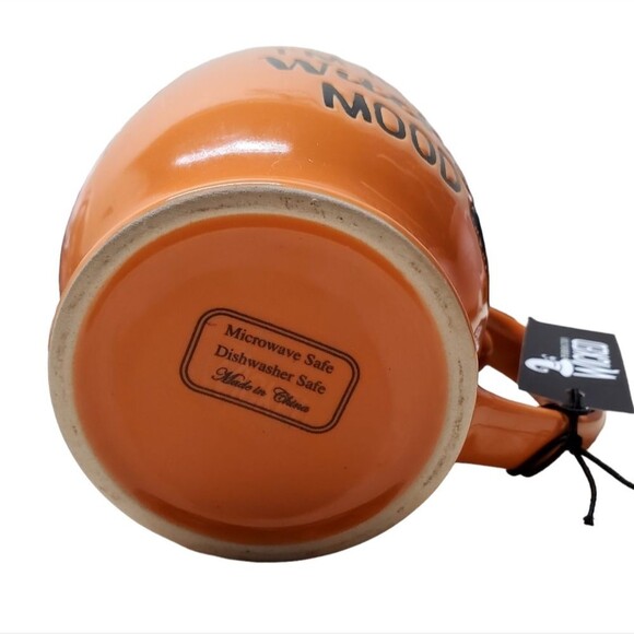 PERFECTLY WICKED Orange and Black Halloween Theme Ceramic Coffee Mug - Picture 5 of 5